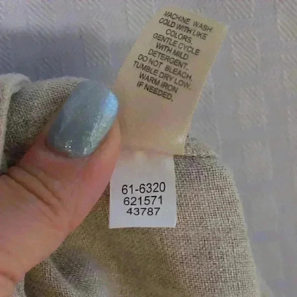 J. Jill Size 14 100% Linen cream wide leg color cuffed pants - Picture 11 of 13